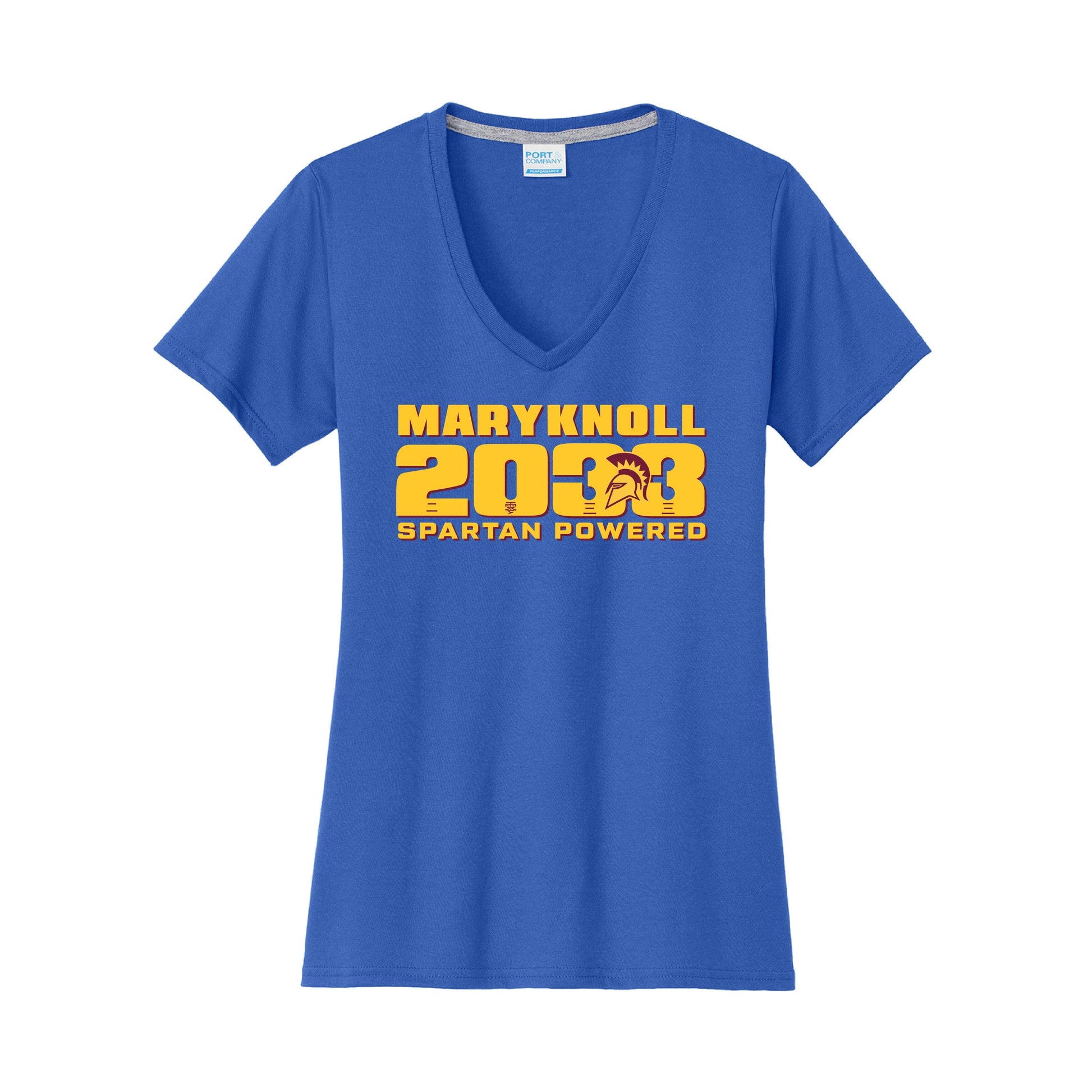 2033 Class Shirt (Cotton or Dri Fit) Spartans Pro Shop Women's V-Neck Cotton X-Small